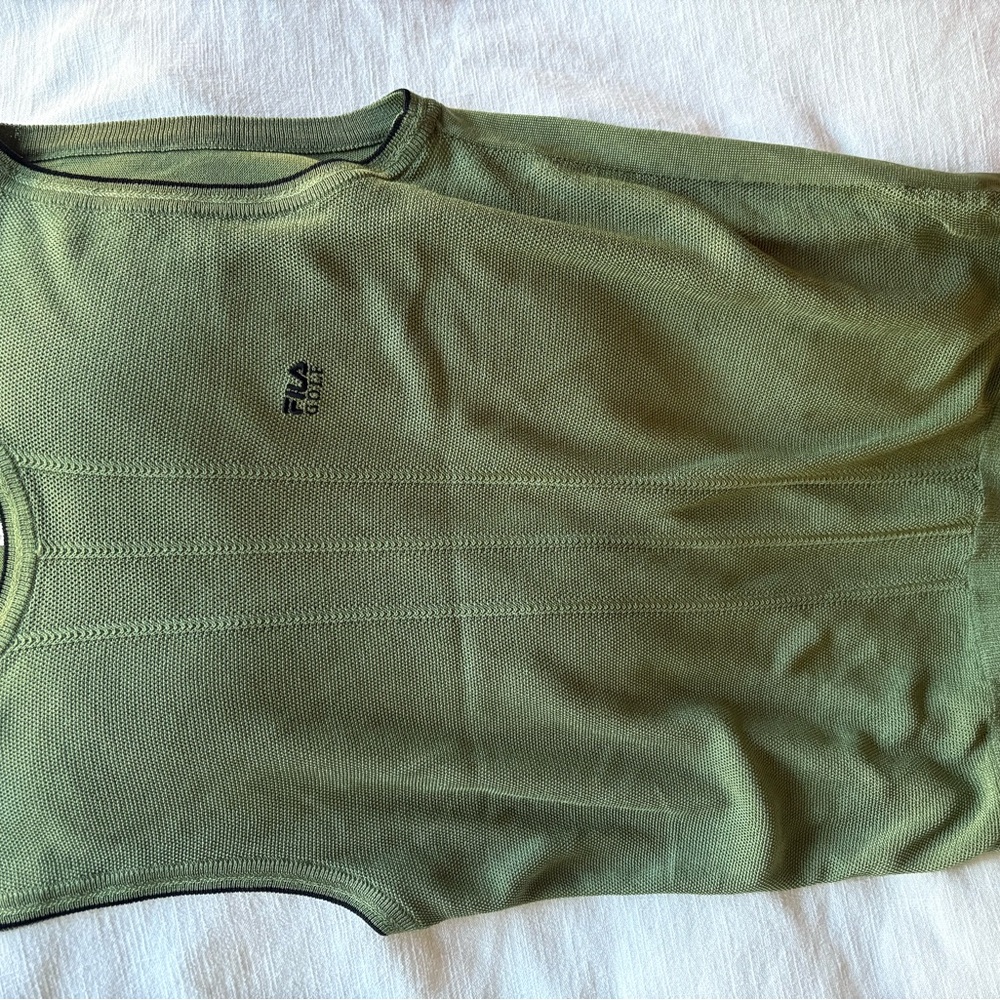 Vintage Fila Golf Italy green sweater Vest - Picture 3 of 7